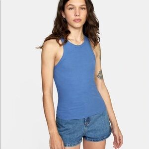NWT RVCA Century Tank-Neptune blue L